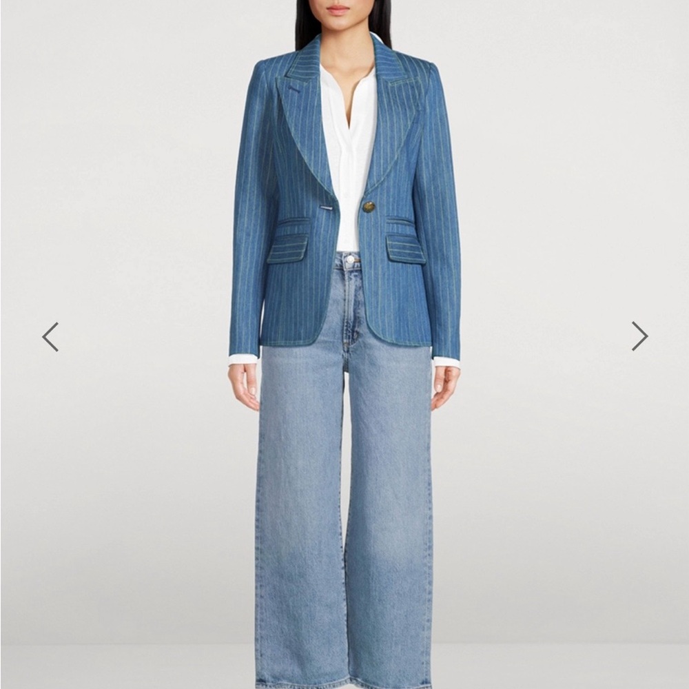 Smythe Denim Blue Striped Blazer - Picture 2 of 12